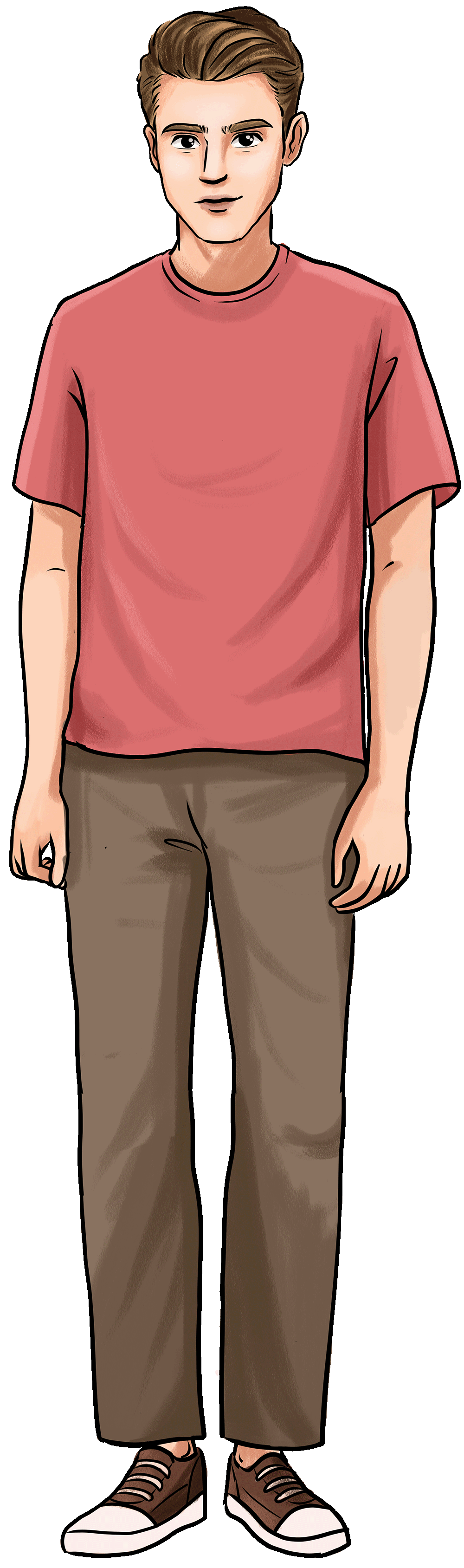 Shirt and full-length pants, welcome attire