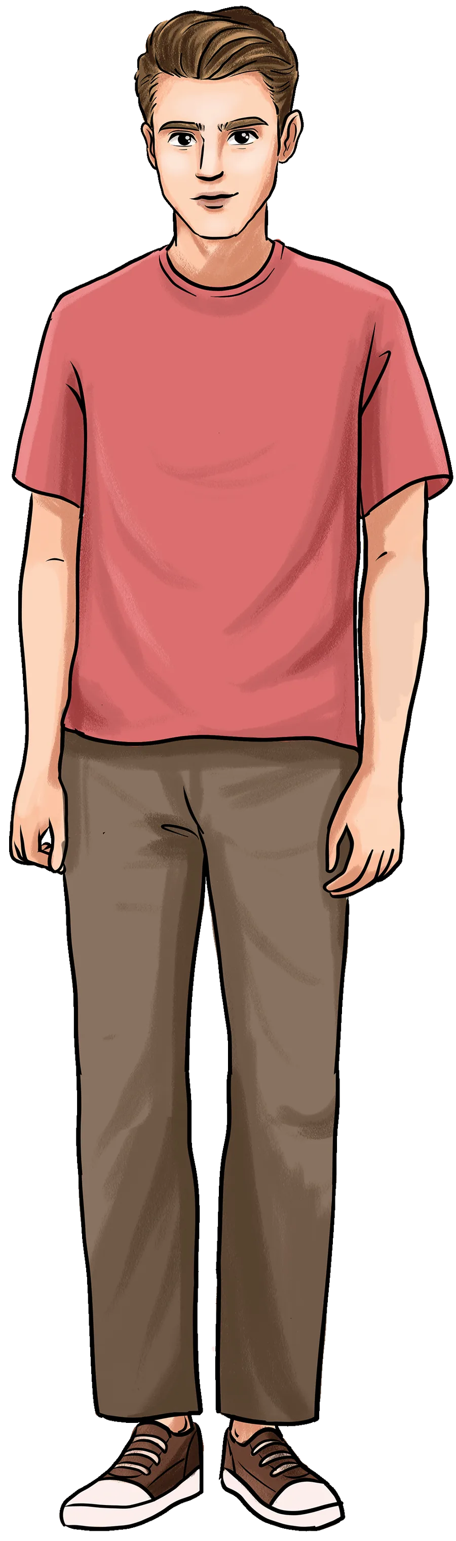 Shirt and full-length pants, welcome attire